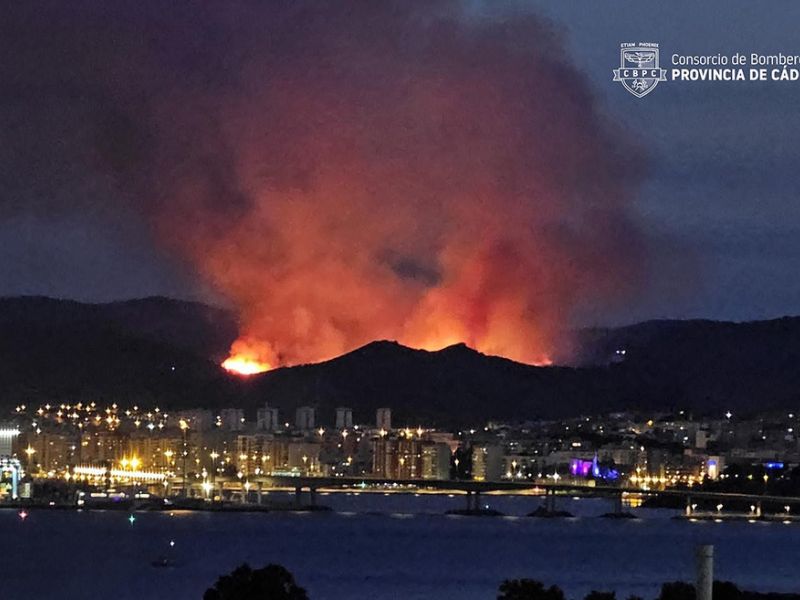 Desactivado el nivel 1 del Plan Infoca por el incendio forestal de Algeciras