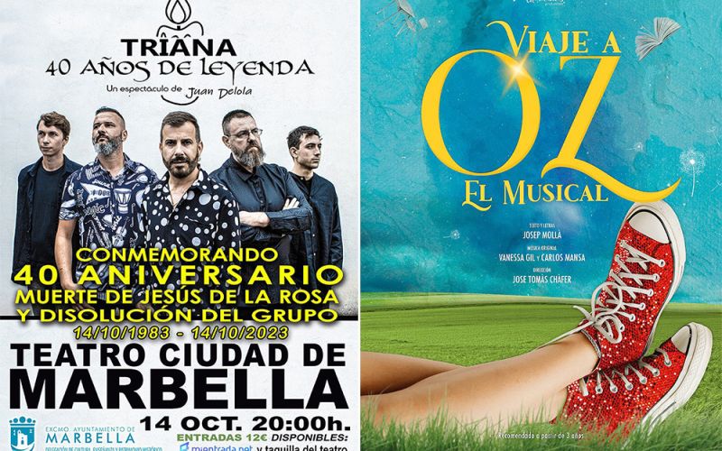 Los espectáculos musicales Triana, 40 años de leyenda’ y Viaje a Oz’ inauguran la temporada de otoño del Teatro Ciudad de Marbella