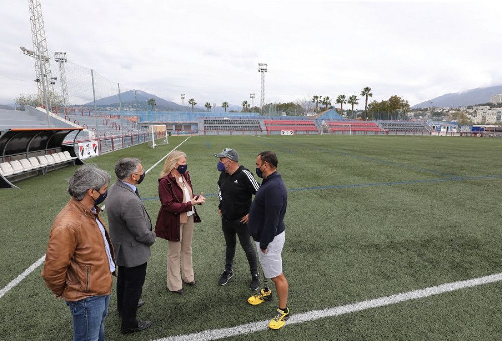 La remodelación del Estadio municipal Antonio Naranjo de San Pedro Alcántara está al 50% de su ejecución