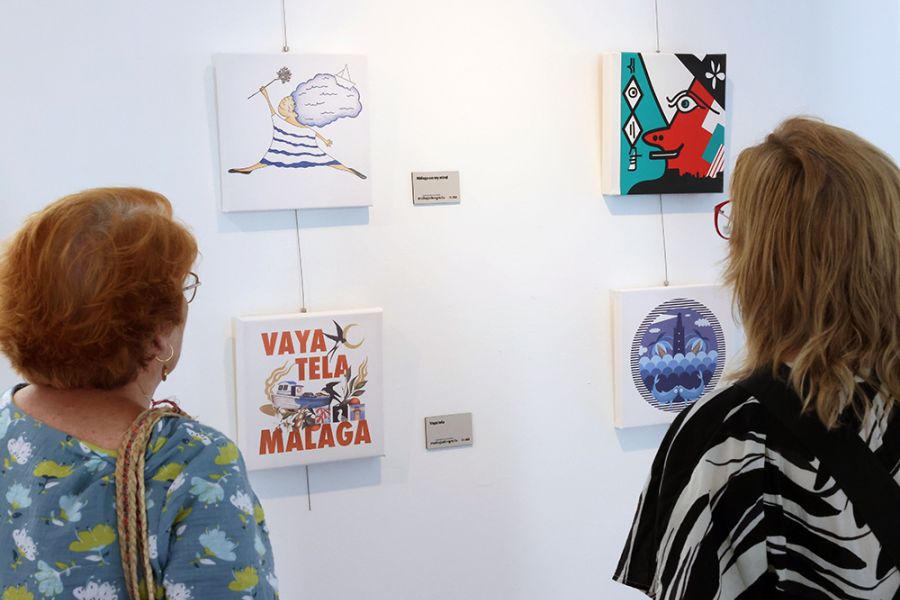 La Diputación acoge una muestra de las obras finalistas del concurso ‘Málaga tiene tela’ para imprimir la mejor imagen de Málaga en una bolsa de algodón
