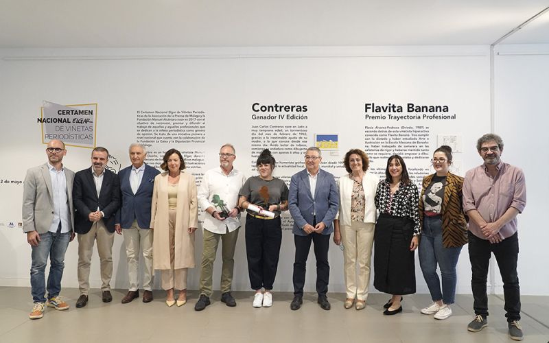 La Diputación de Málaga acoge la primera exposición de viñetas periodísticas del Certamen Elgar