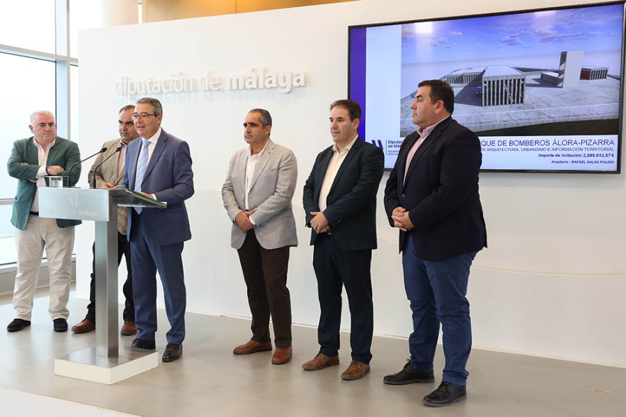 La Diputación invertirá 2,6 millones de euros en el nuevo parque de bomberos de Álora-Pizarra