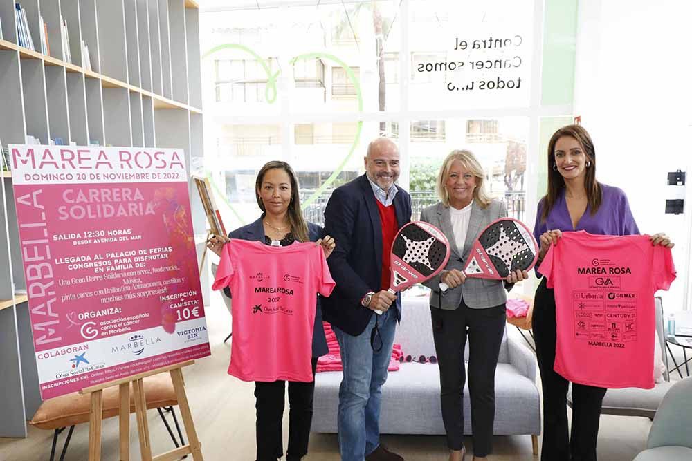 La alcaldesa respalda la nueva edición de la carrera solidaria Marea Rosa de la AECC que se celebra mañana