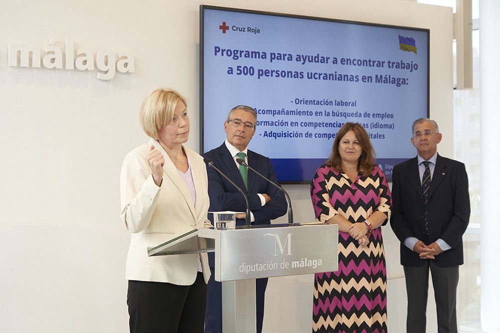 Cruz Roja y Diputación de Málaga ayudarán a 500 ucranianos desplazados por la guerra a encontrar trabajo
