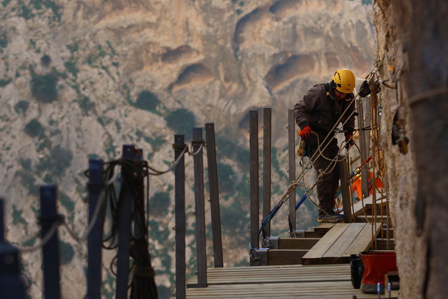 El Caminito del Rey recupera mañana su recorrido habitual tras repararse los daños por los desprendimientos