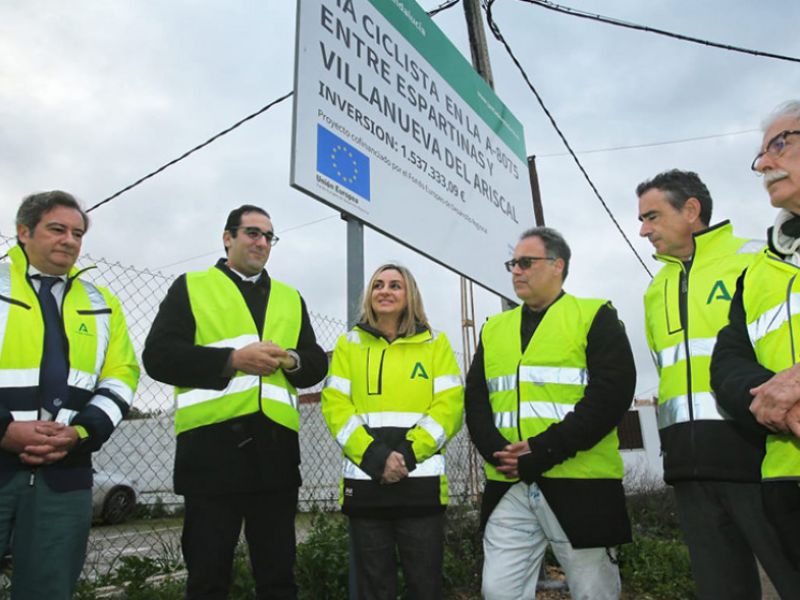Comienzan las obras para mejorar la seguridad vial en la carretera que conecta Espartinas y Villanueva del Ariscal