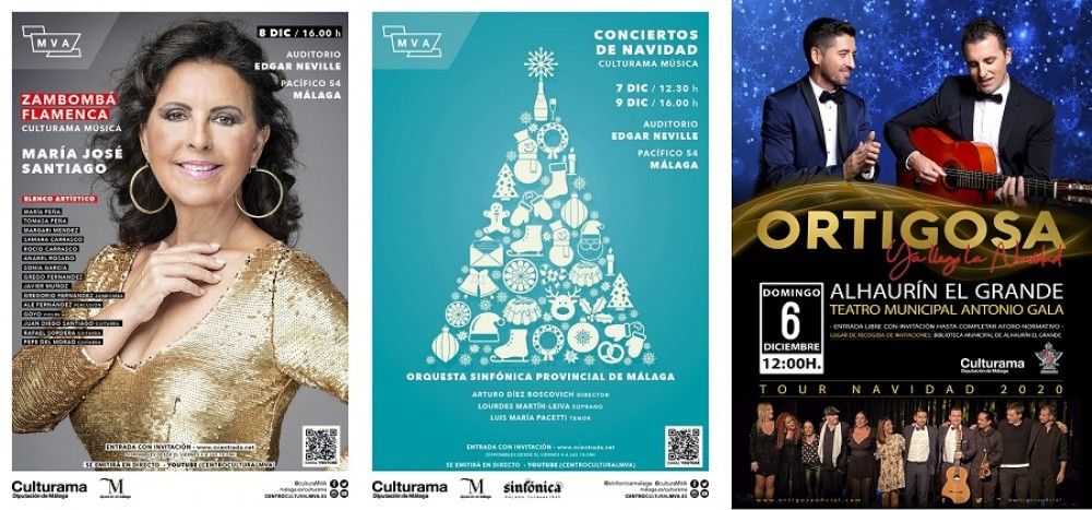 Efecto Mariposa, Peneque, la OSP y María José Santiago, invitados en la programación cultural de la Diputación de Málaga en Navidad