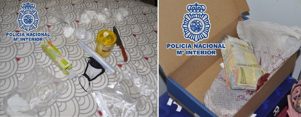 Desarticulado un punto de venta de cocaína a mediana escala en Málaga