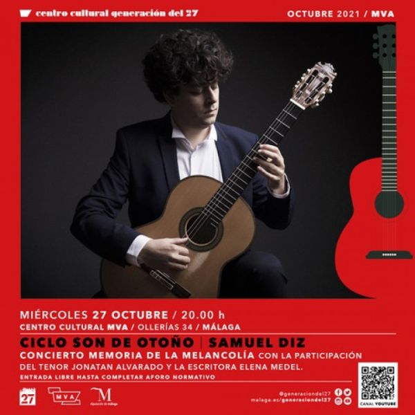 El ciclo Son de Otoño del Centro del 27 vuelve mañana al MVA con el concierto literario Memoria de la melancolía’ de Samuel Diz