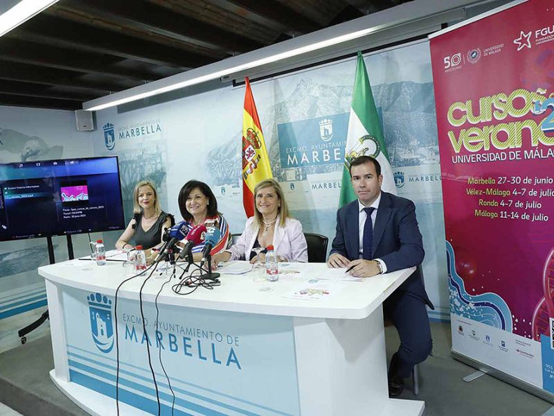 Los Cursos de Verano de la UMA regresan a Marbella del 27 al 30 de junio con un programa que abordará temas como la inteligencia artificial, literatura y salud e incluirá una conferencia de Ana Palacio