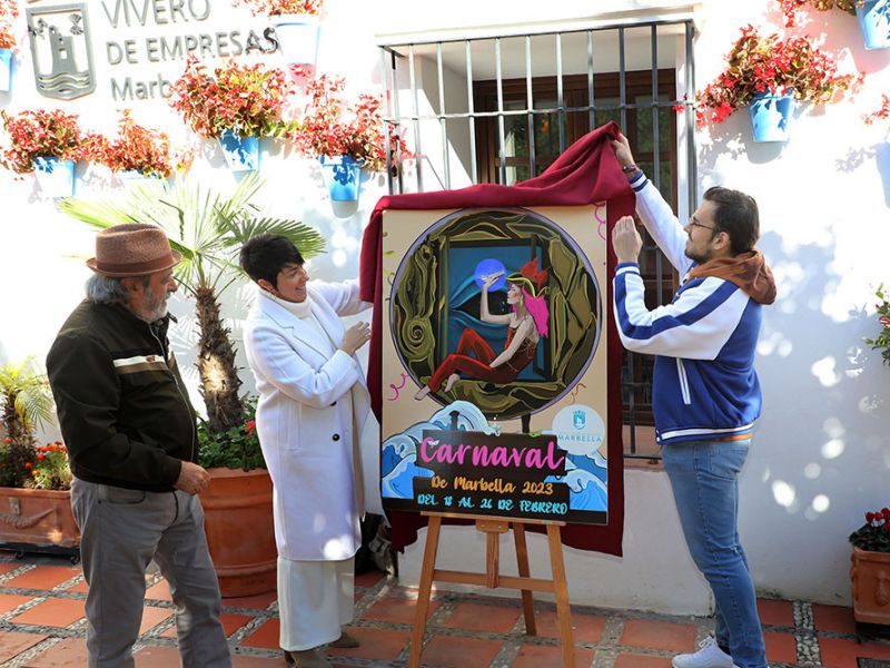 Cerca de un centenar de obras se han presentado al Concurso de carteles del Carnaval de Marbella 2023, que se celebrará del 18 al 26 de febrero, y del que ha resultado ganador el trabajo del autor Antonio Jiménez