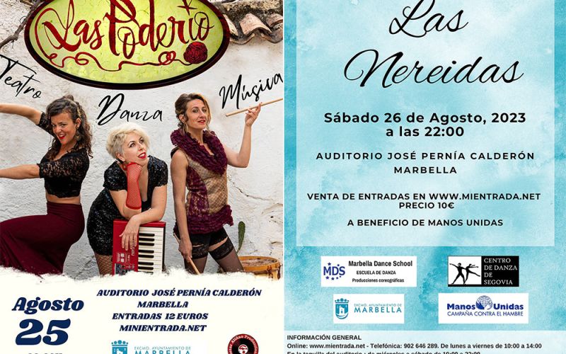 El Auditorio José Pernía Calderón albergará este fin de semana el espectáculo multidisciplinar Aletheia’ y la gala de danza Las Nereidas’ a beneficio de Manos Unidas