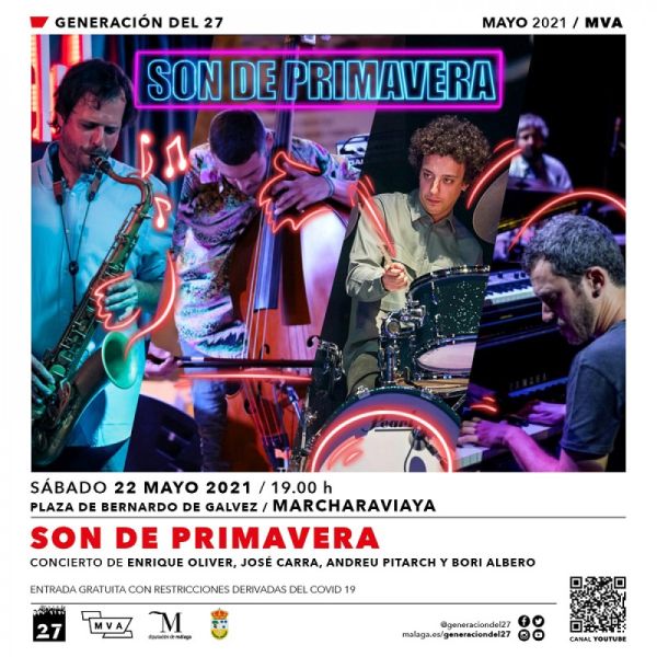Vuelven los conciertos del ciclo "Son de Primavera" de la Diputación con Enrique Oliver Quartet en Macharaviaya