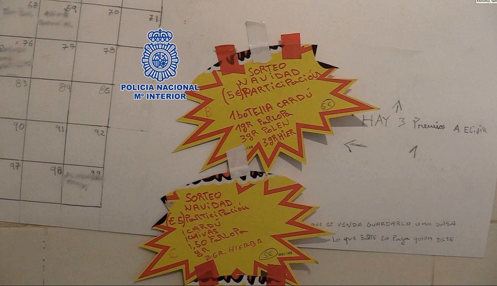 La Policía Nacional detiene en Murcia a dos traficantes que sorteaban una "narcocesta" navideña