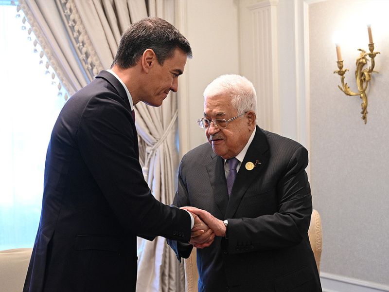 Pedro Sánchez participó ayer en la Cumbre de El Cairo por la Paz