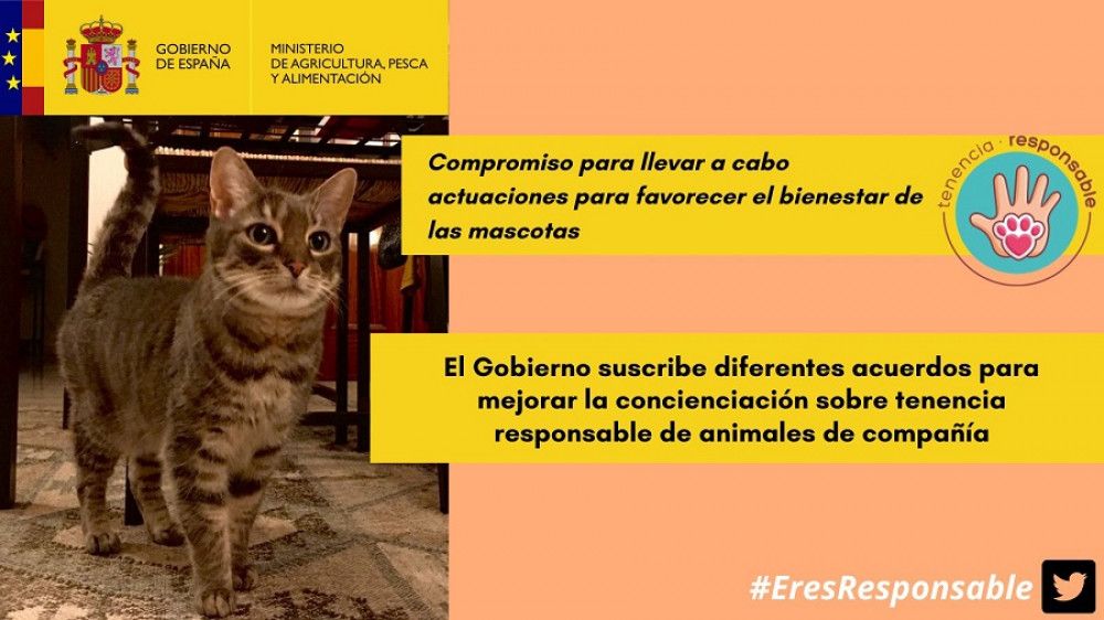 El Gobierno suscribe diferentes acuerdos para mejorar la concienciación sobre tenencia responsable de animales de compañía