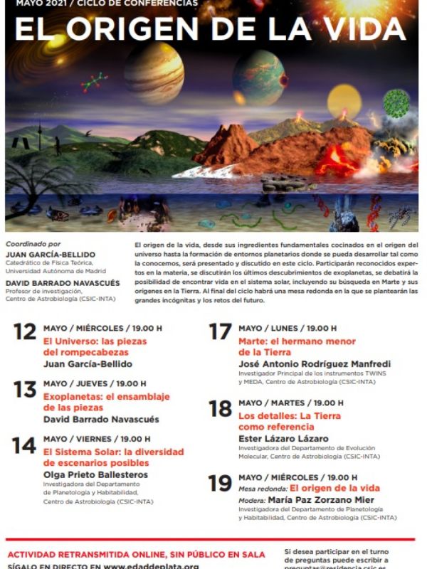 El ciclo de conferencias El origen de la vida’ aborda las grandes incógnitas de la astrobiología