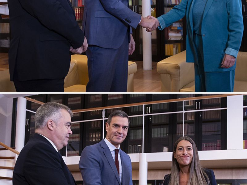 Pedro Sánchez se reúne con Bildu y con los secesionistas catalanes de Junts para negociar sus apoyos a la investidura