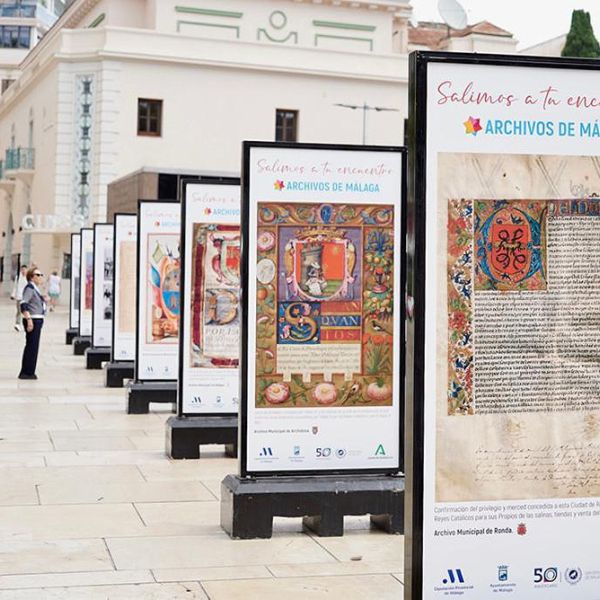 Una exposición muestra el legado documental malagueño a la ciudadanía en la Semana Internacional de los Archivos