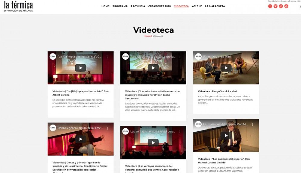 Las videoconferencias de La Térmica reciben una media de 2.000 visitas al día