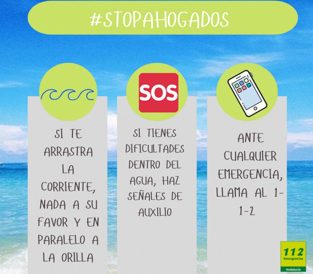 Emergencias 112 inicia una campaña en redes sociales para evitar ahogamientos este verano