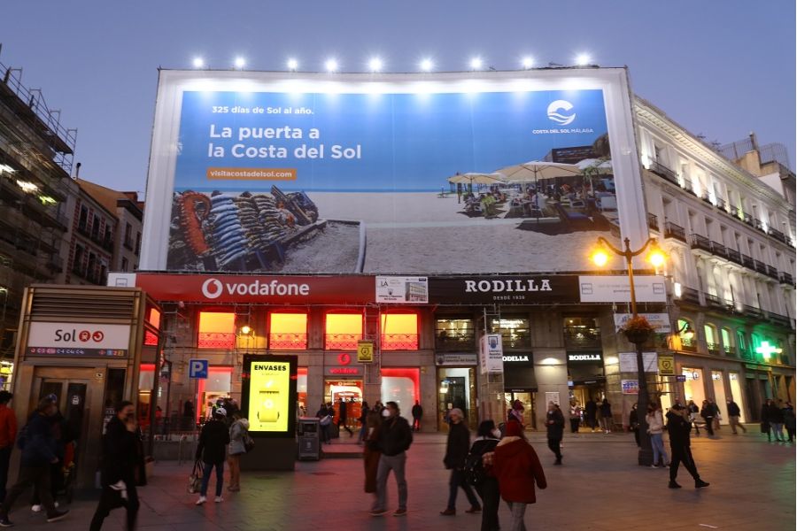La Costa del Sol desembarca en Fitur con una campaña inédita en la Puerta del Sol con la que prevé impactar a cerca de tres millones de personas