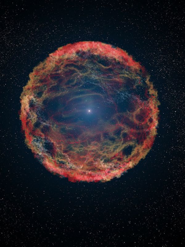 Captan los primeros momentos tras la explosión de una supernova