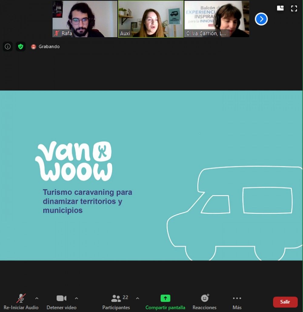 El Balcón de Experiencias Inspiradoras’ de La Noria presenta Vanwoow, una plataforma que busca dinamizar el turismo sostenible en los pueblos pequeños a través del caravaning’