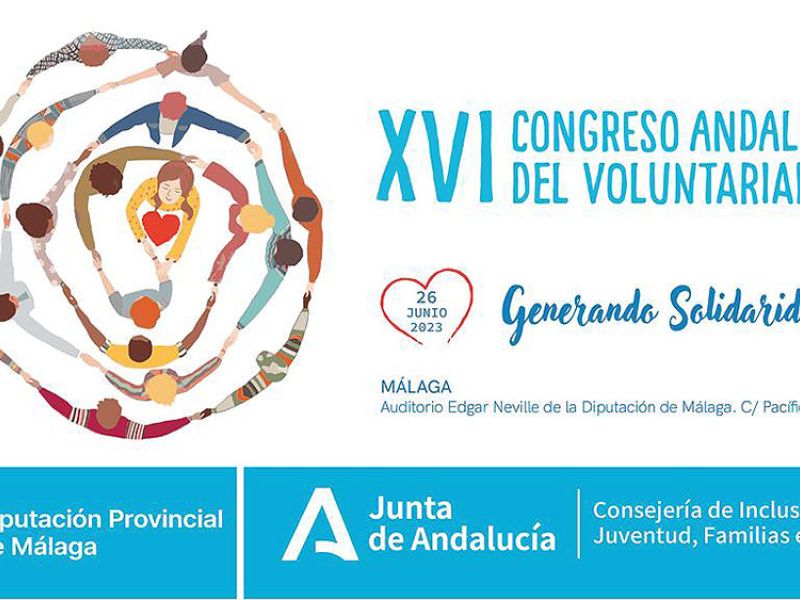 El XVI Congreso Andaluz del Voluntariado se celebrará en Málaga el próximo 26 de junio