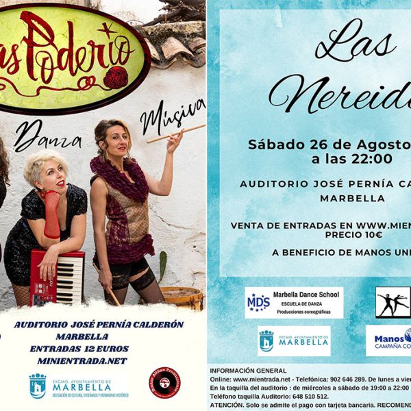 El Auditorio José Pernía Calderón albergará este fin de semana el espectáculo multidisciplinar Aletheia’ y la gala de danza Las Nereidas’ a beneficio de Manos Unidas