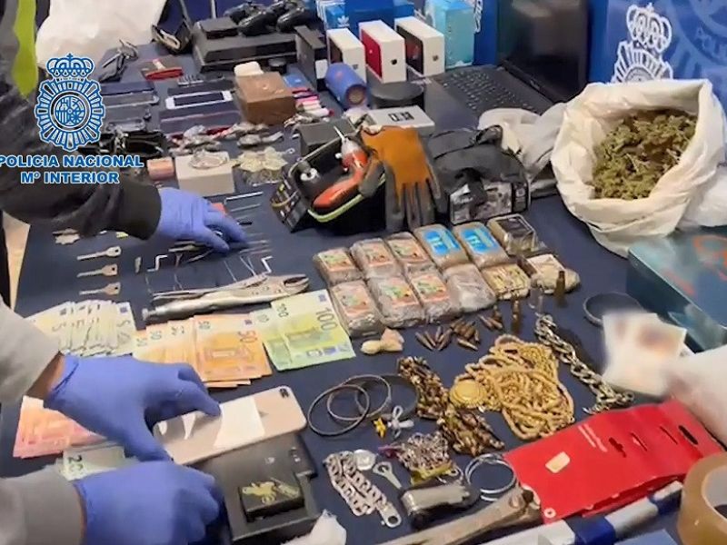 La Policía Nacional desarticula en Málaga un grupo criminal especializado en la comisión de robos con fuerza en domicilios