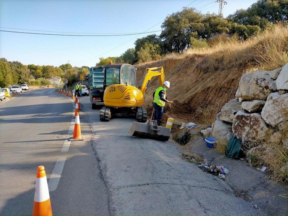 La Diputación comienza la reparación de taludes en una de las carreteras de acceso a Arriate