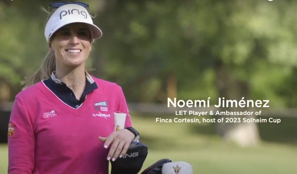 Nuevo video de apoyo a la Solheim Cup 2023 protagonizado por la golfista marbellí Noemí Jiménez