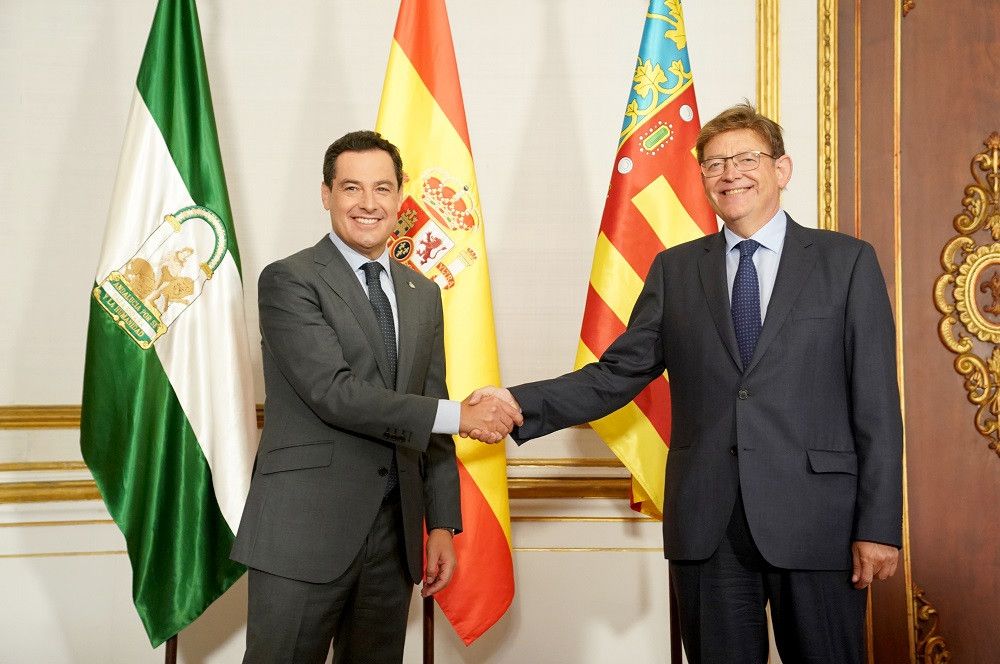 Andalucía y Comunitat Valenciana unen fuerzas para conseguir un sistema justo de financiación autonómica