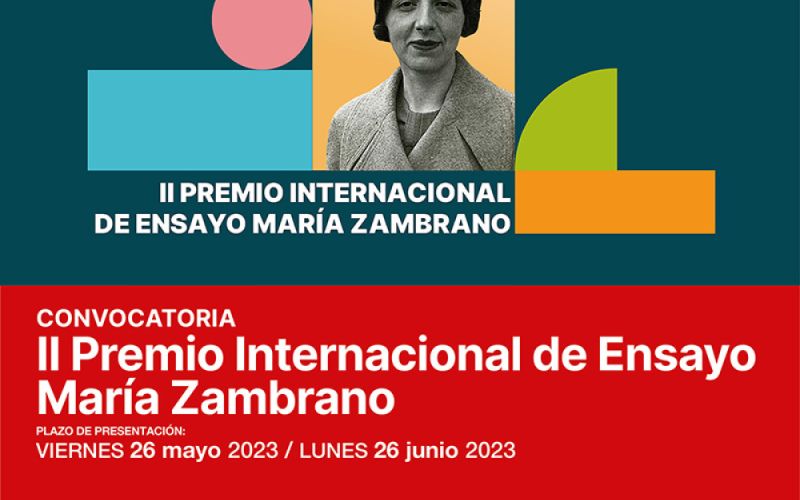 La Diputación convoca la segunda edición del Premio Internacional de Ensayo María Zambrano