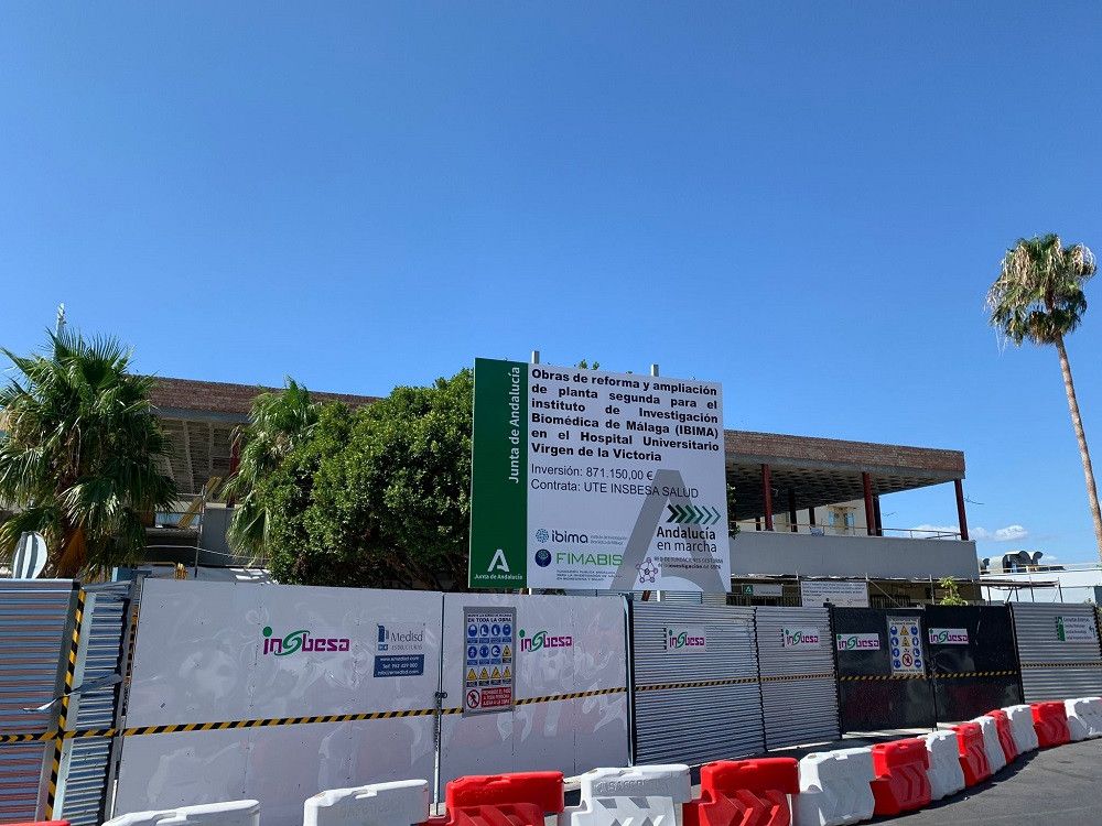Avanzan las obras del nuevo laboratorio en el Instituto de Investigación Biomédica  (IBIMA) de Málaga
