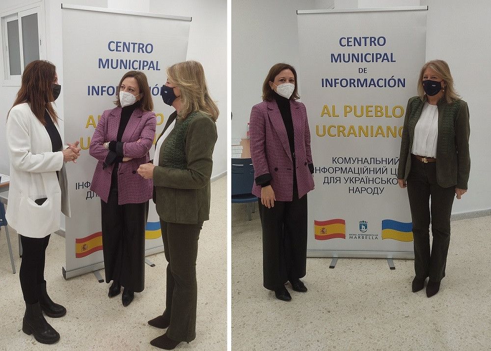 La delegada del Gobierno andaluz y la alcaldesa de Marbella visitan el centro de atención a refugiados en este municipio