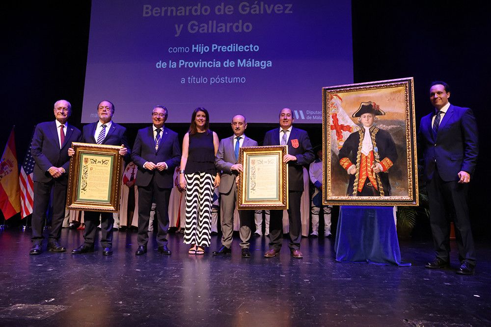 La Diputación salda su deuda histórica con Bernardo de Gálvez el día de su 276 aniversario y lo nombra Hijo Predilecto de la provincia de Málaga