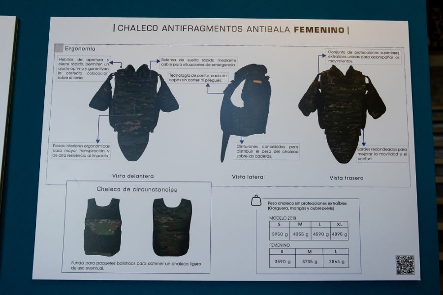 El Ejército dispone ya del nuevo chaleco antifragmentos diseñado para el personal femenino