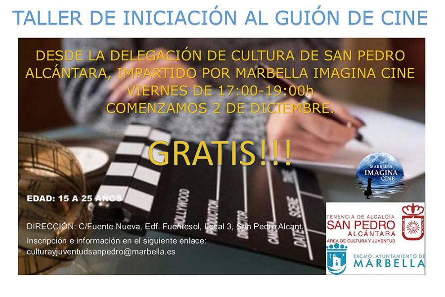 El Ayuntamiento organiza tres talleres de cine gratuitos dirigidos a jóvenes de entre 12 y 25 años