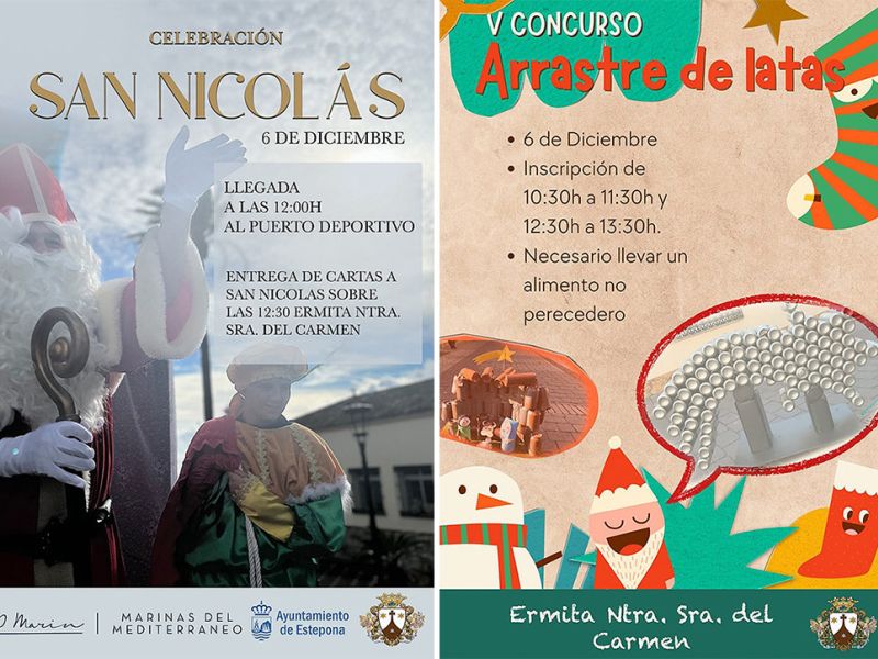 San Nicolás llegará mañana por mar al Puerto Deportivo de Estepona para recibir las cartas de los niños