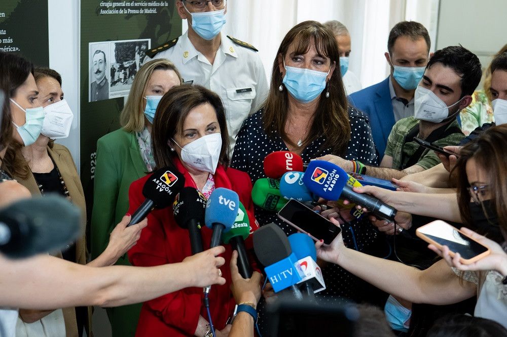 Visita de la ministra de Defensa a los heridos de guerra ucranianos ingresados en el Hospital de la Defensa de Zaragoza