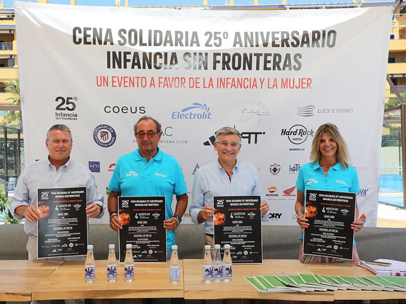 El VIII Torneo de Pádel con motivo del 25 aniversario de Infancia Sin Fronteras tendrá lugar del 4 al 6 de agosto en el club Nueva Alcántara