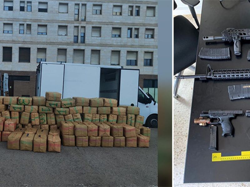 La Guardia Civil interviene en El Garraf (Barcelona) 4,5 toneladas de hachís y armas de guerra operativas