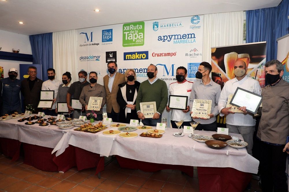 Los restaurantes El Timonel, Palmyra Lounge Bar y Savor obtienen el primer premio de la XII edición de la Ruta de la Tapa de Marbella, San Pedro y Puerto Banús