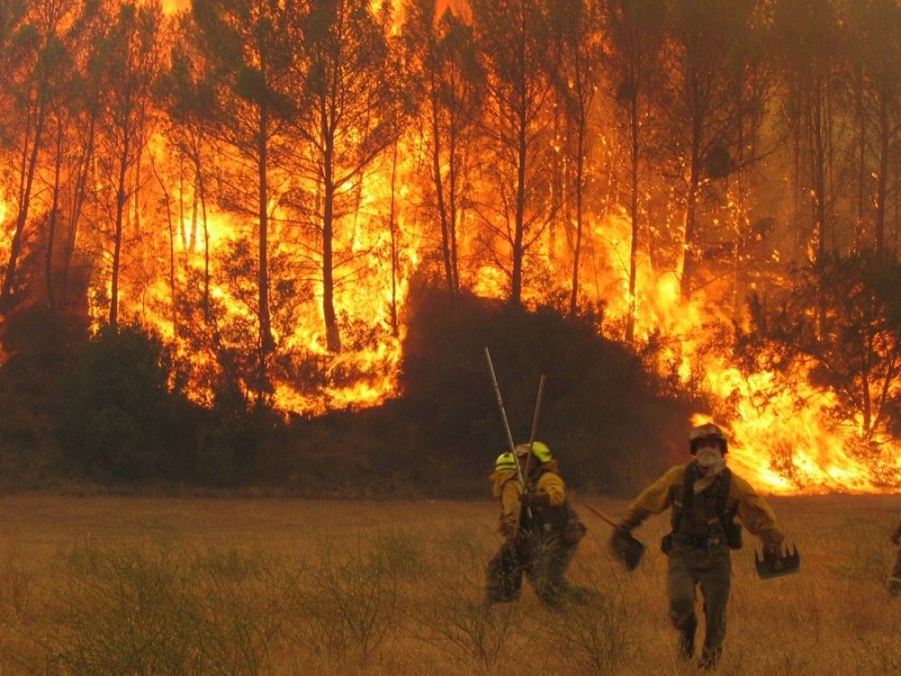 Desplegados 22 medios aéreos y 5 brigadas de refuerzo para la extinción de seis incendios en la provincia de Ourense