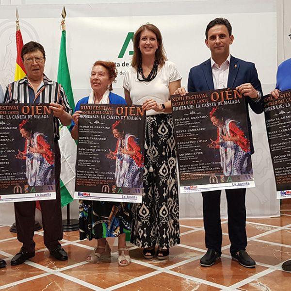 La delegada del Gobierno, el alcalde de Ojén y La Cañeta de Málaga presentan el Festival Castillo del Cante