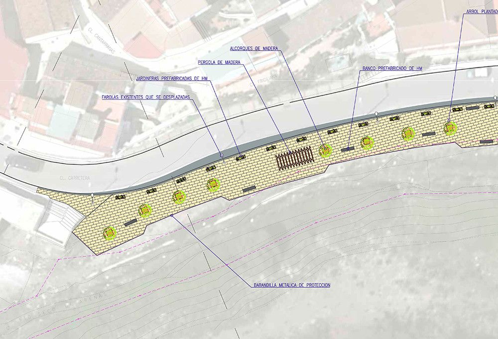 La Diputación financia con 668.000 euros la construcción de un paseo peatonal en Arenas
