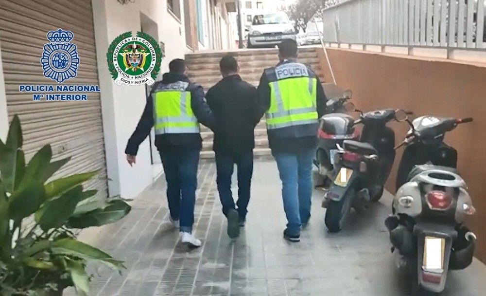 La Policía Nacional detiene en Alicante a "el Zarco", uno de los criminales más buscados en Colombia