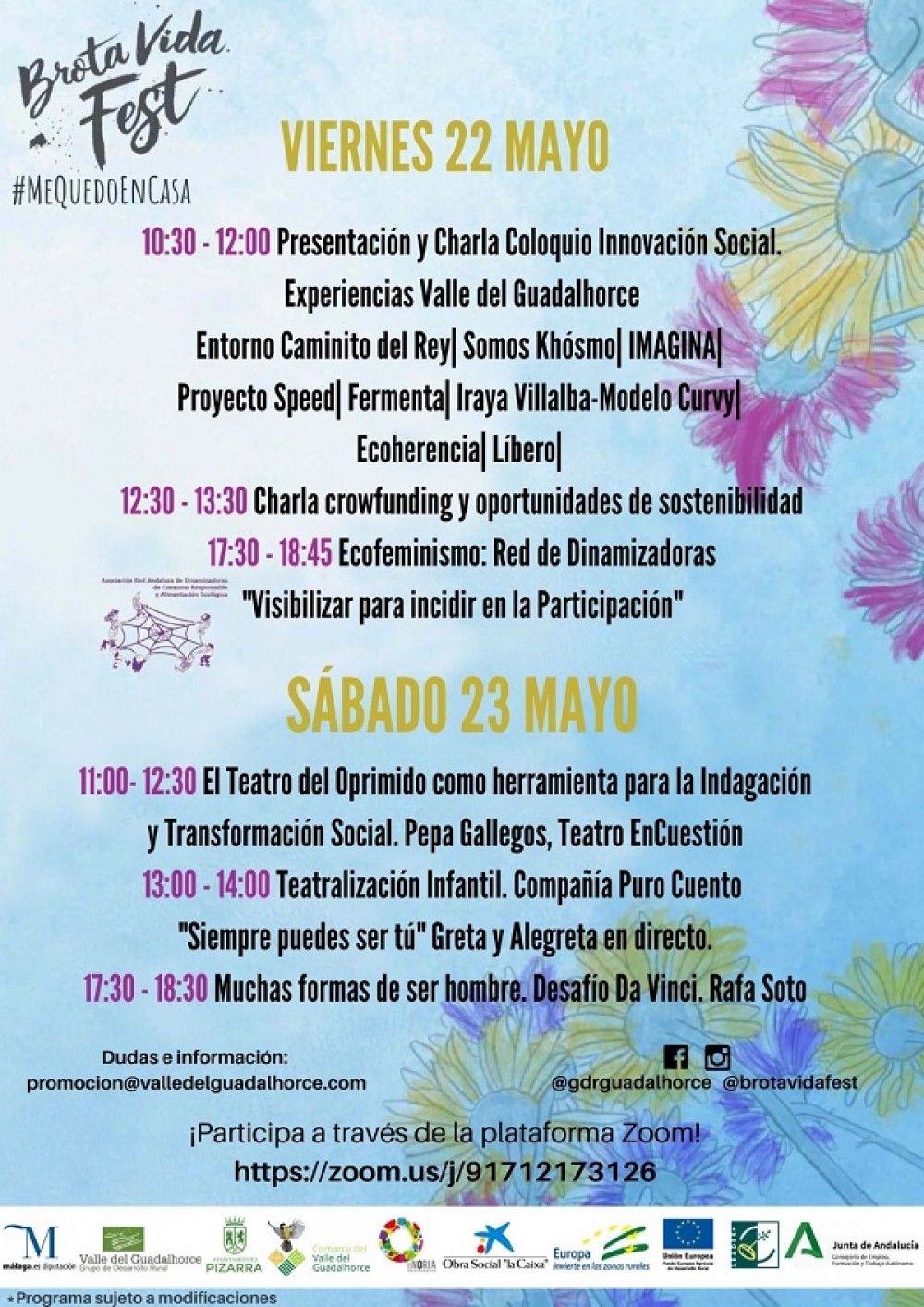 La Noria y GDR Valle del Guadalhorce celebran el festival online Brota Vida Fest’